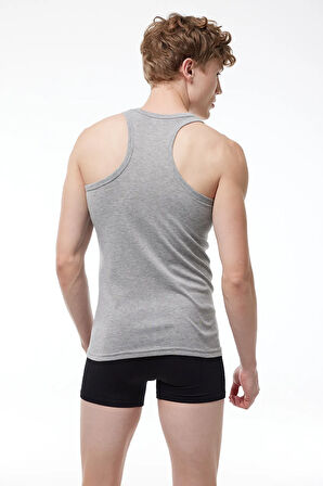 Erkek Siyah 3 Lü Paket %100 Pamuk Ribana Sporcu Atleti 3m039-e