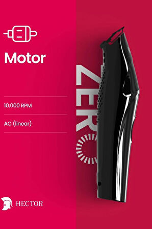 Hector Zero Çizim ve Sıfırlama Makinesi 10.000 RPM Siyah