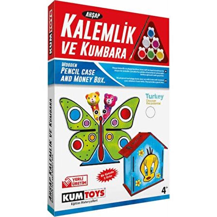 KumToys Ahşap Kalemlik ve Kumbara Lisanslı Ürün