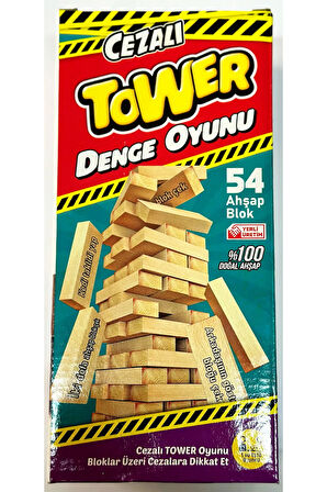 Elif Cezalı Jenga – 54 Parçalı Tower Denge Oyunu