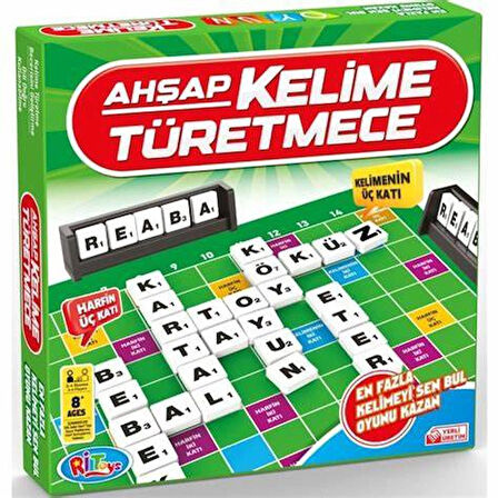 Ritoys Ahşap Kelime Türetmece Kelime Üretme Oyunu