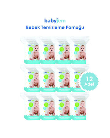 Babyjem Bebek Temizleme Pamuğu 12'li