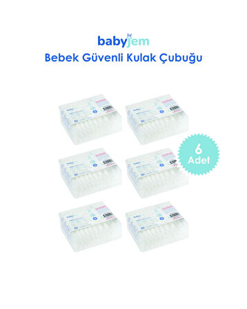 Babyjem 906 Bebek Kulak & Burun Çubuğu 60 Adet/ 6'lı
