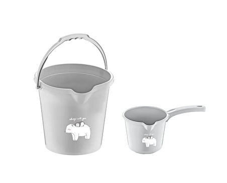 Babyjem 922 Kova & Maşrapa Set Mat Gri