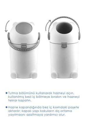 Babyjem Koku Önleyici Bebek Bezi Çöp Kovası (Kartuş Gerektirmez)