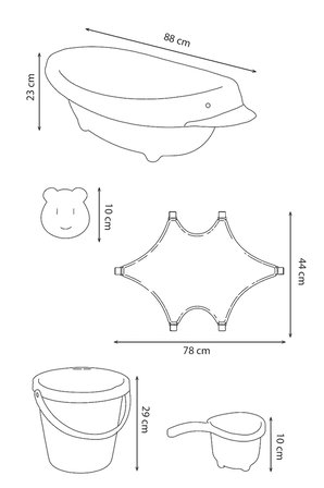 Babyjem Neşeli Ördek Banyo Seti 5 Parça Kum Beji