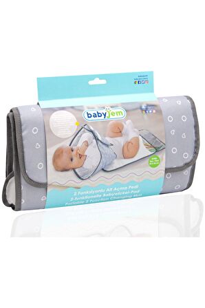 Babyjem 2 Fonksiyonlu Alt Açma Matı Gri Halkalı