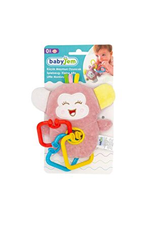Babyjem Küçük Oyuncaklı Maymun Gül Kurusu