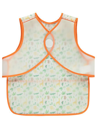 Babyjem Giymeli Leke Tutmaz Mama Önlüğü 0-24 Ay Turuncu