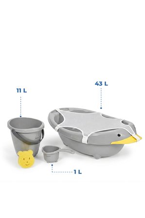 Babyjem Neşeli Ördek Banyo Seti 5 Parça Soft Gri