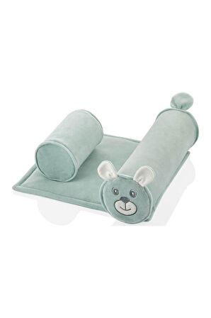 Babyjem Nakışlı Yan Yatış Yeşil Yastığı Köpek