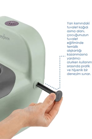 Babyjem Bebeğimin İlk Tuvaleti Sifon Sesli Lazımlık Oturak Soft Yeşil