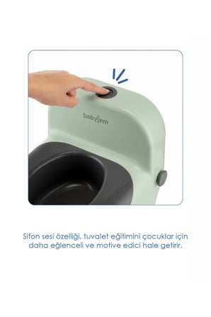 Babyjem Bebeğimin İlk Tuvaleti Sifon Sesli Lazımlık Oturak Soft Yeşil
