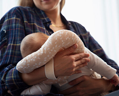 Babyjem Emzirme Yastığı Somon Çiçek