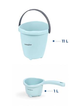 Babyjem Elegant Soft Banyo Desteği Kaydırmaz Bebek Yıkama Yardımcısı 3'lü Set Soft XL Boyut Mavi