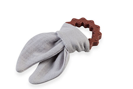 Babyjem Silikon Diş Kaşıyıcılı Müslin Önlük Gri