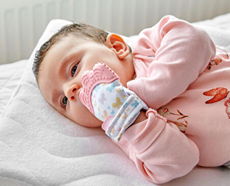 Babyjem Diş Kaşıyıcı Eldiven Pembe