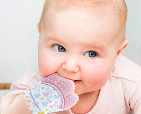 Babyjem Diş Kaşıyıcı Eldiven Pembe