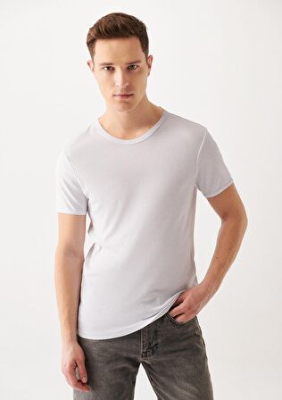 Mavi Beyaz Basic Tişört 063747-620