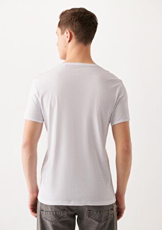 Mavi Beyaz Basic Tişört 063747-620