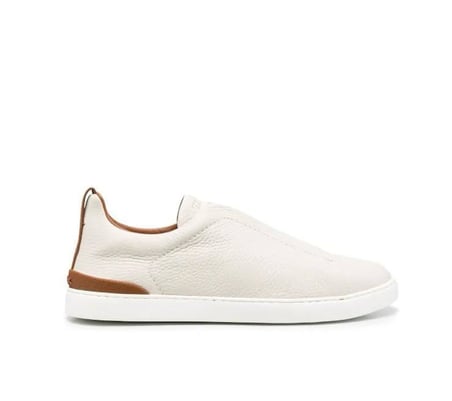 Erkek Deri Sneaker Siyah Kahverengi Ve Beyaz Kahverengi