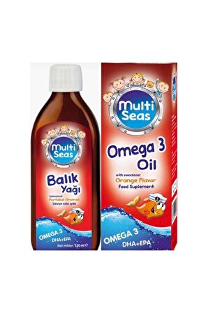 Multi Seas Omega 3 Oil Portakal Aromalı 150 Ml