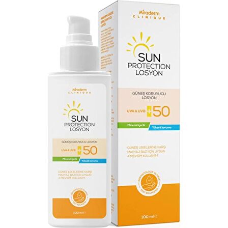 Miraderm Güneş Koruyucu Losyon Sun Proection Spf+50