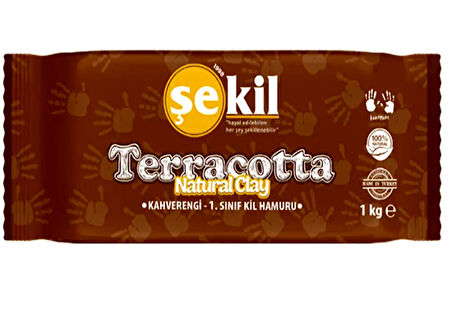 Şekil Seramik Kil Hamuru 1000 Gr Kahverengi 1 kg - 2 adet