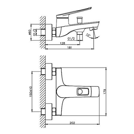 NSK Meria N3030402 Gümüş Banyo Bataryası