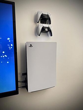 2'li Fırsat Playstation 5 Duvar Standı ve Joystick Konsol Tutacağı Yerden Tasarruf Gaming Aksesuar