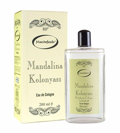 Macitefendi Mandalina 80 Derece Cam Şişe 200 ml Kolonya