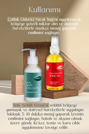 Mecitefendi Anti Selülit Kremi 125 ml + Çatlak Giderici Vücut Bakım Yağı 125 ml