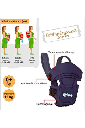 Lacivert Çocuk Kanguru  0-12kg