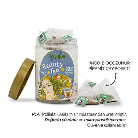 Güzellik Çayı-Yeşil Çay & C Vitamini ile Doğal Işıltı Desteği (20'li PLA Poşet)