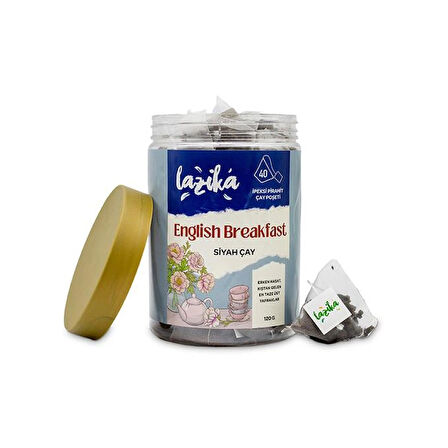 English Breakfast Siyah Çay (120 g) -40 Adet PLA Piramit Poşet %50 Seylon Yaprak %50 Siyah Çay