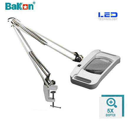 BaKon BK500D-5X Led Akrobat Büyüteç Led Aydınlatma