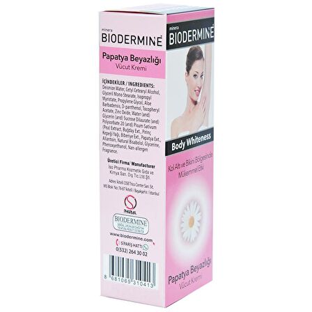 Biodermine Papatya Beyazlığı Beyazlatıcı Vücut Kremi 75 ml