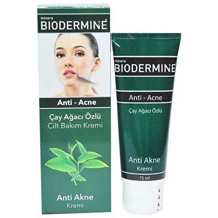 Biodermine Çay Ağacı Özlü Hassas Ciltler İçin Çay Ağacı Özlü Su Bazlı Yağsız Dengeleyici Yüz Bakım Kremi 75 ml