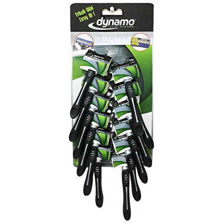 Dynamo 3 Bıçaklı Erkek Tıraş Bıçağı ( Kartela bıçak 12 adet)