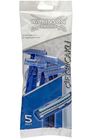 Derby Wilkinson Sword 5'li Çift Bıçaklı Tüm Cilt Tipleri İçin Kullan At Tıraş Bıçağı