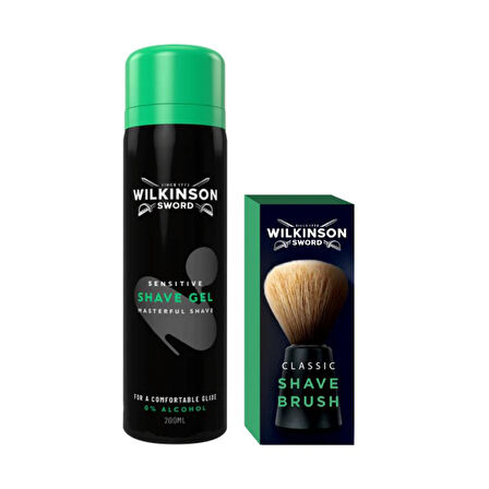Wilkinson Sword Tıraş Jeli 200 ml + Tıraş Fırçası Seti