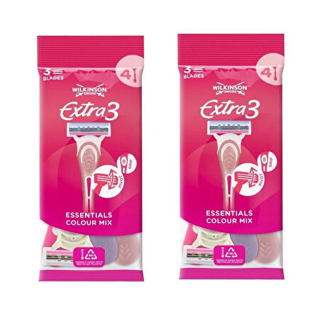 Wilkinson Sword Ekstra 3 Beauty 2 Poşet Kullan At Kadın Tıraş Bıçağı