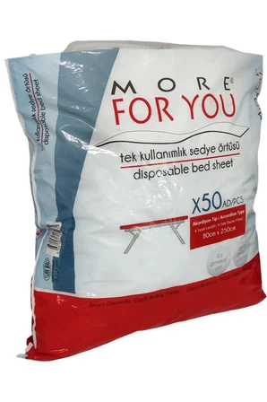 More For You Akordiyon Tek Kullanımlık Sedye Örtüsü 50 Adet