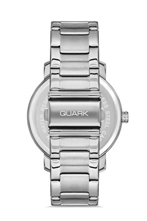 Quark QC-511D-7A Metal Kasa Çelik Kordon Erkek Kol Saati