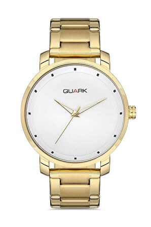 Quark QC-511G-7A Metal Kasa Çelik Kordon Erkek Kol Saati