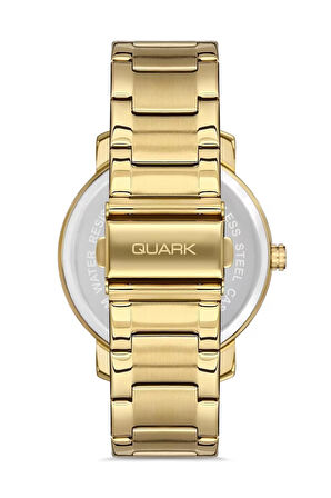 Quark QC-511G-7A Metal Kasa Çelik Kordon Erkek Kol Saati