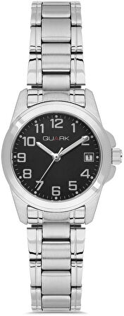 Quark QL-1215X-1B Çelik Kasa Çelik Kordon Takvimli Kadın Kol Saati