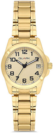Quark QL-1215XG-9B Çelik Kasa Çelik Kordon Takvimli Kadın Kol Saati