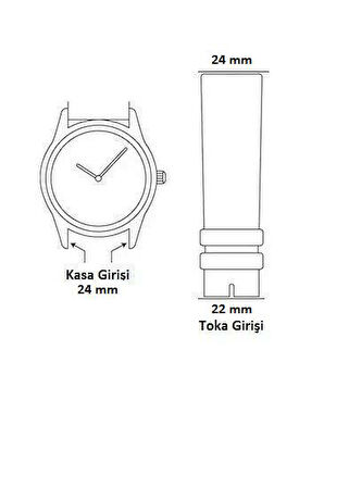 24 mm Kahve Renk Slazenger Orijinal Hakiki Deri Saat Kordonu