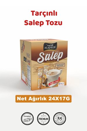 Tarçınlı Salep Tozu 24’lü Paket Hazır Tek İçimlik Kış İçeceği 17 gr x 24'lü